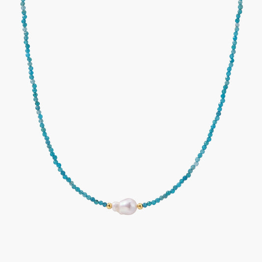 Apatite Dreams Pearl Necklace - Léonie Luxe