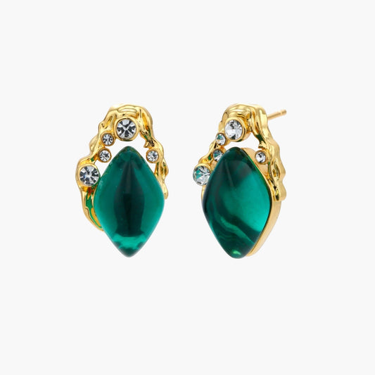 Emerald Mystique Studs - Léonie Luxe