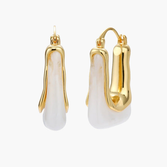 Liquid Curve Hoops - Léonie Luxe