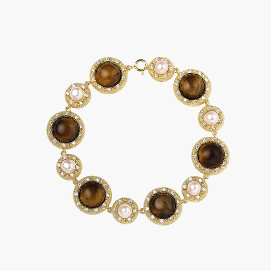Tiger's Eye Pearl Wisdom Bracelet - Léonie Luxe